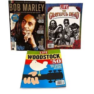 Bob Marley, Grateful Dead & Woodstock Magazines Lot of 3